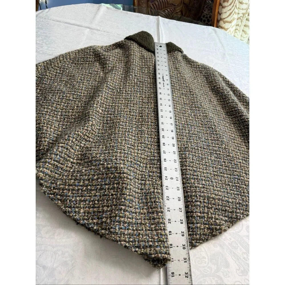 Weave of the Irish Handcrafted in Ireland Tweed Wool Blend Cape Poncho One Size
